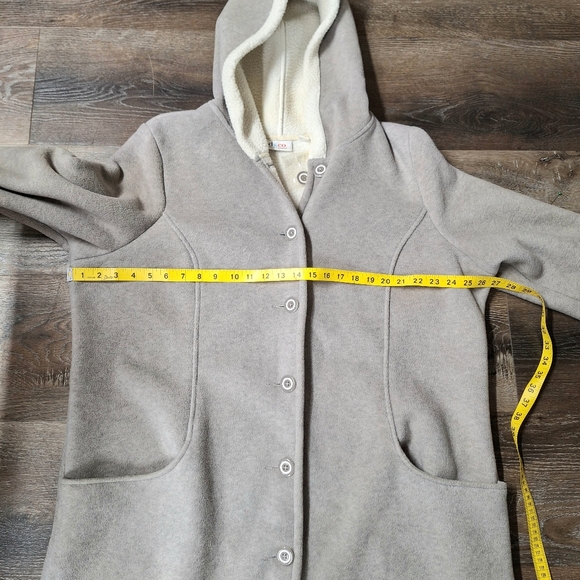 Denim & Company Sherpa Lined Soft Brushed Long Coat, "Teddy Jacket", XL NWOT - Picture 8 of 12